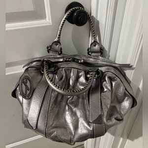 🍎🍎SOLD🍎🍎Indie Sleaze Metallic Leather Satchel – Francesco Biasia